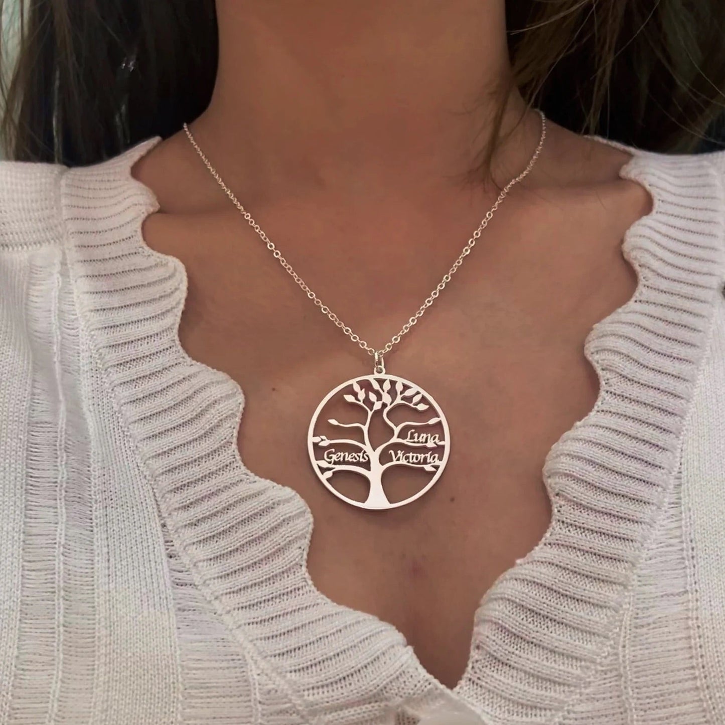 Personalised Tree of Life Necklace – Handcrafted Bohemian Keepsake