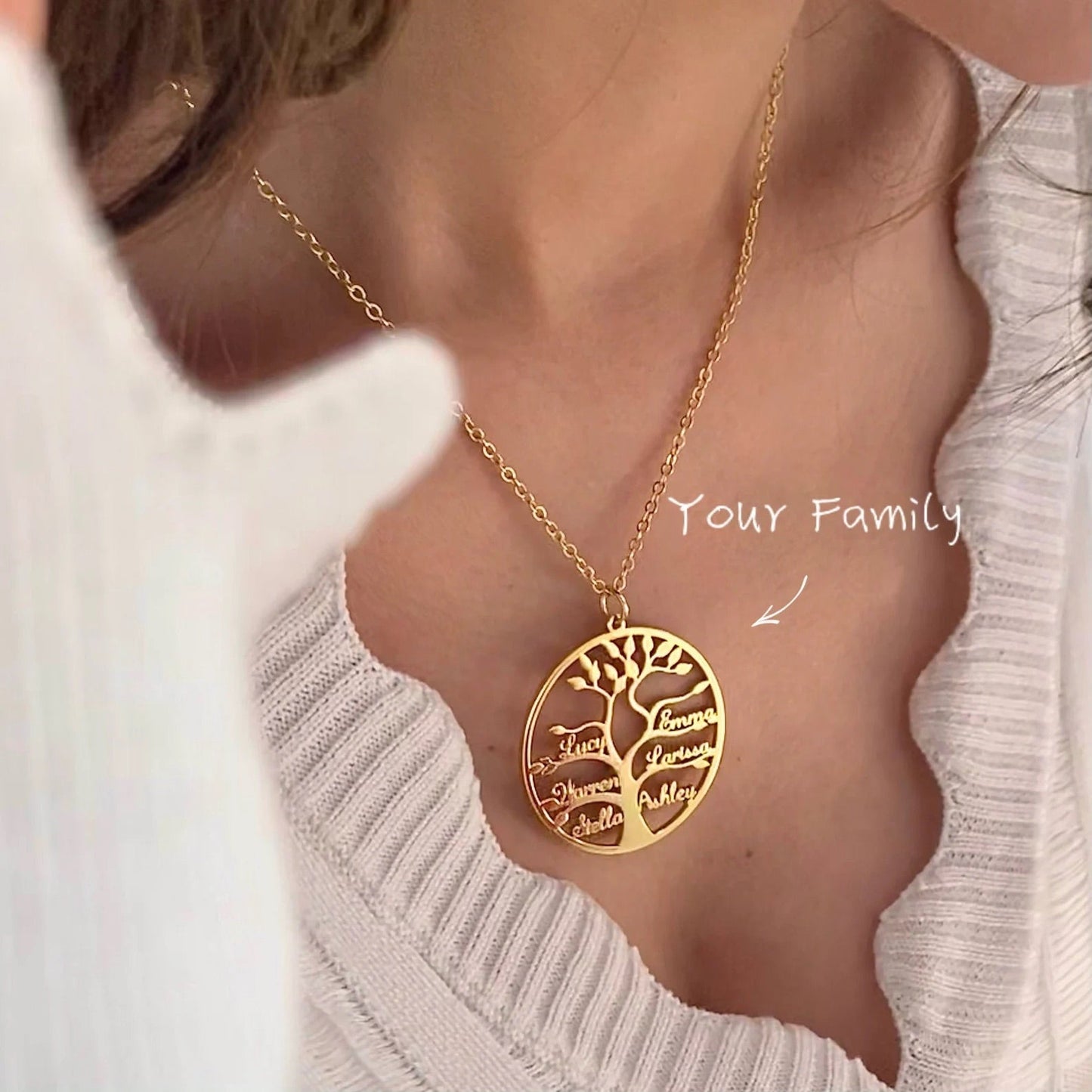 Personalised Tree of Life Necklace – Handcrafted Bohemian Keepsake