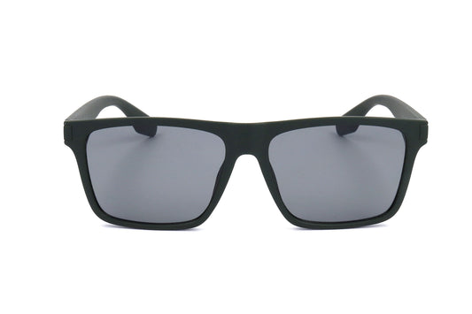 Calvin Klein Matte Black Men’s Sunglasses – Modern Minimalist Square Frame