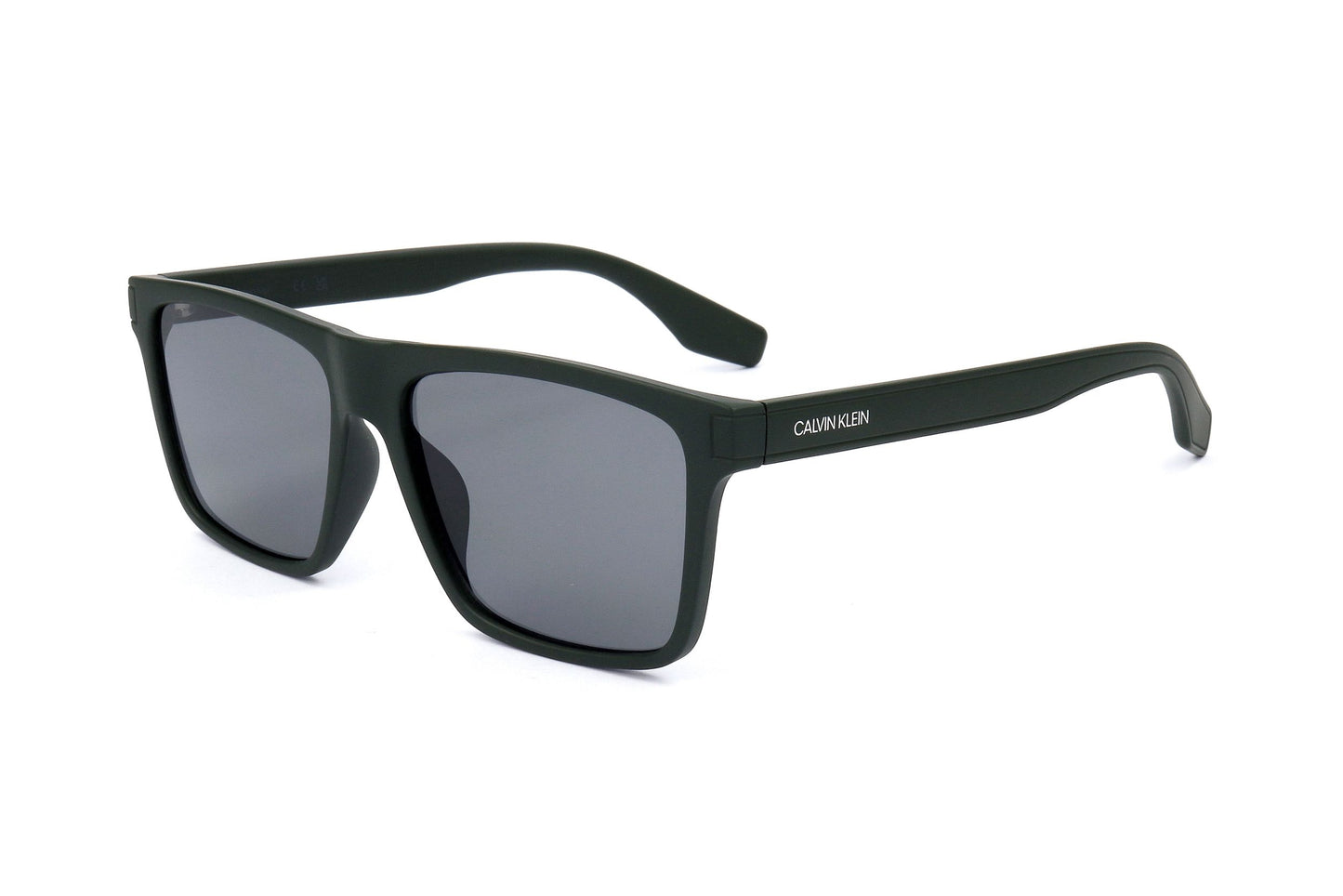 Calvin Klein Matte Black Men’s Sunglasses – Modern Minimalist Square Frame