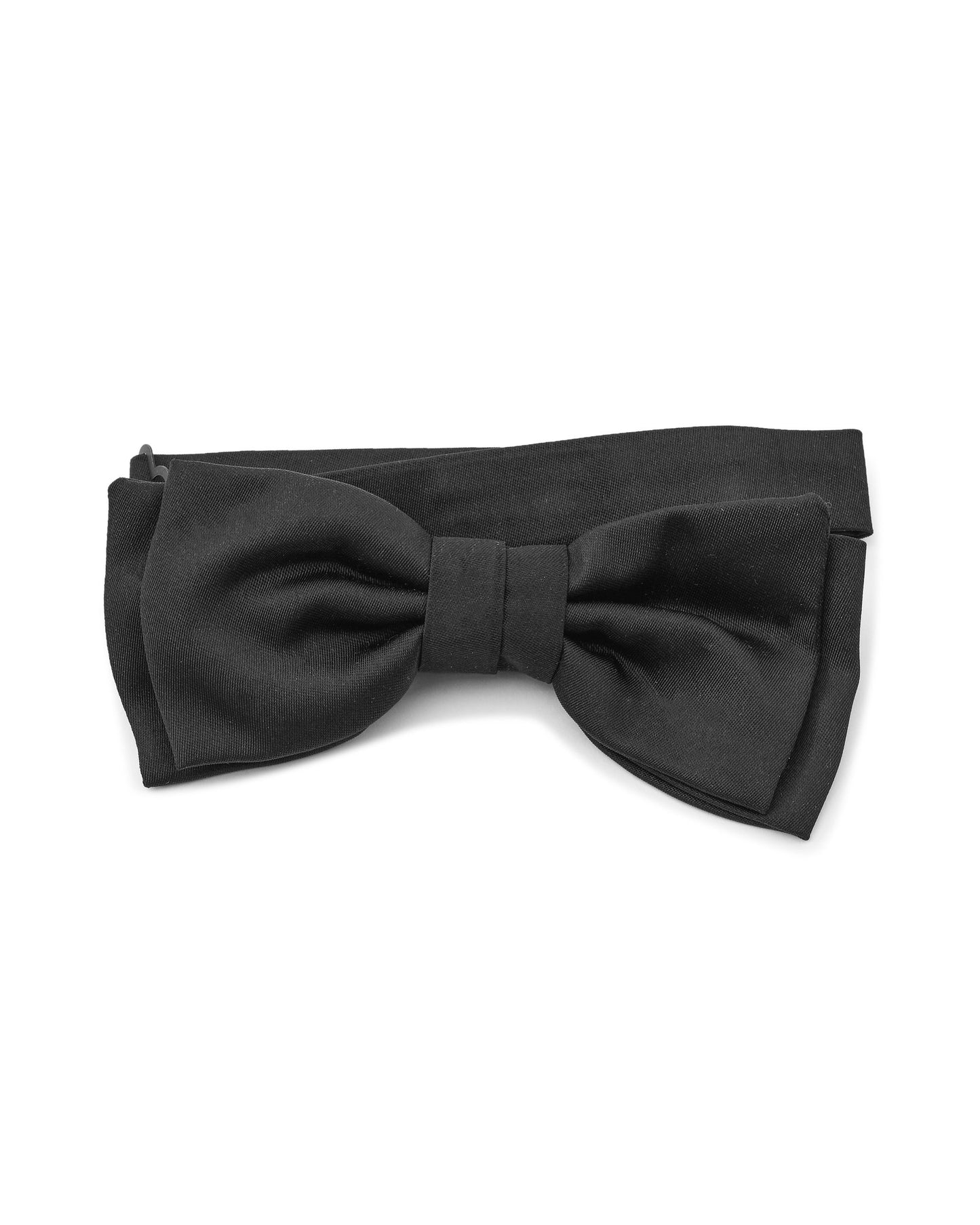 HUGO Black Silk Bow Tie – Italian-Made Elegance
