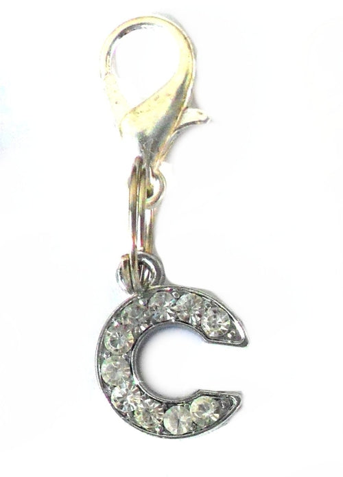 AZ krystal initialbogstav charme til kæledyrshalsbånd