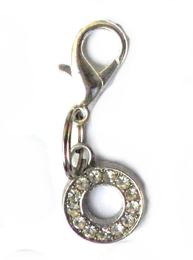 AZ krystal initialbogstav charme til kæledyrshalsbånd