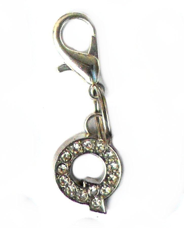 AZ krystal initialbogstav charme til kæledyrshalsbånd