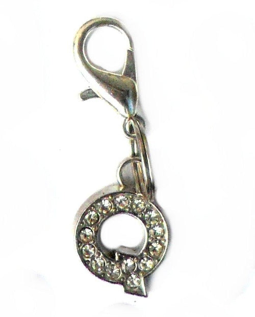 AZ krystal initialbogstav charme til kæledyrshalsbånd