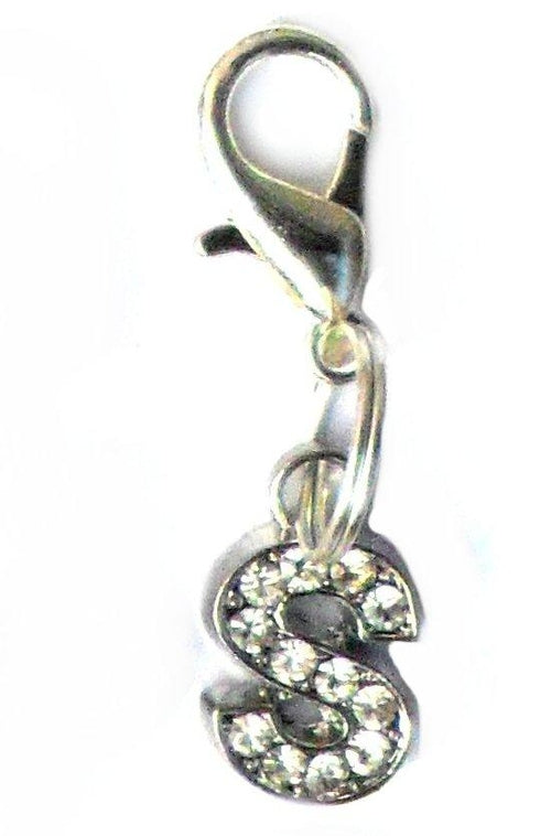 AZ krystal initialbogstav charme til kæledyrshalsbånd