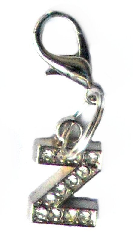 AZ krystal initialbogstav charme til kæledyrshalsbånd