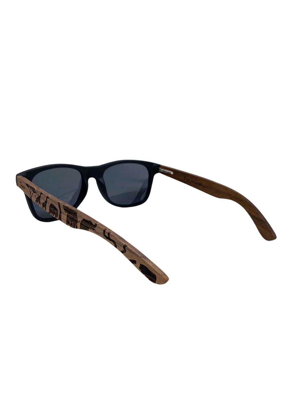 Eyewood “Safari” Engraved Wooden Sunglasses – Natural Walnut Edition