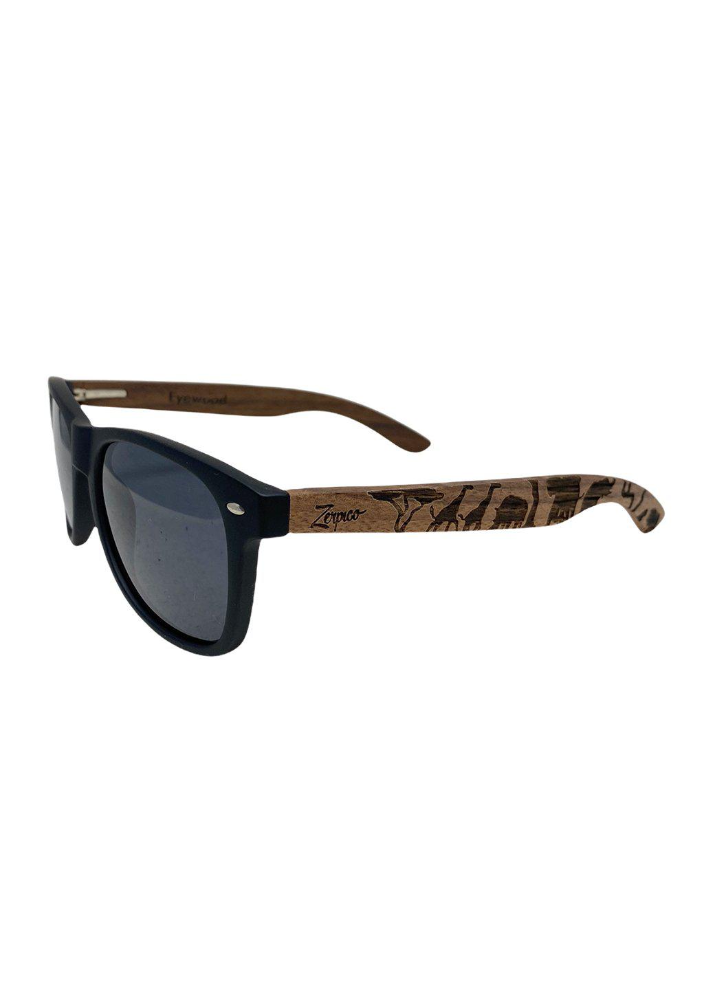 Eyewood “Safari” Engraved Wooden Sunglasses – Natural Walnut Edition