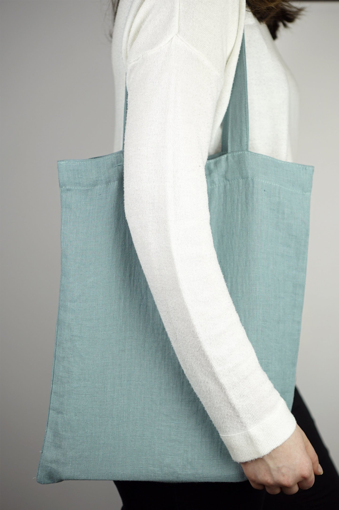 Eco-Friendly Stonewashed Linen Tote Bag