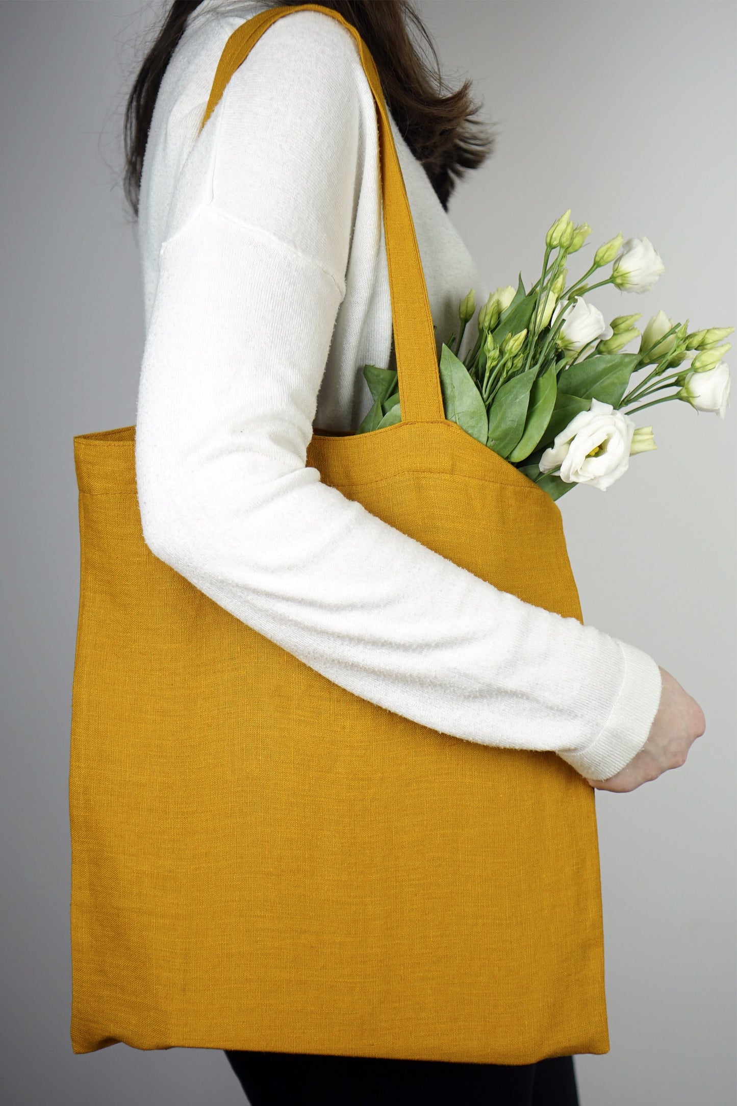 Eco-Friendly Stonewashed Linen Tote Bag