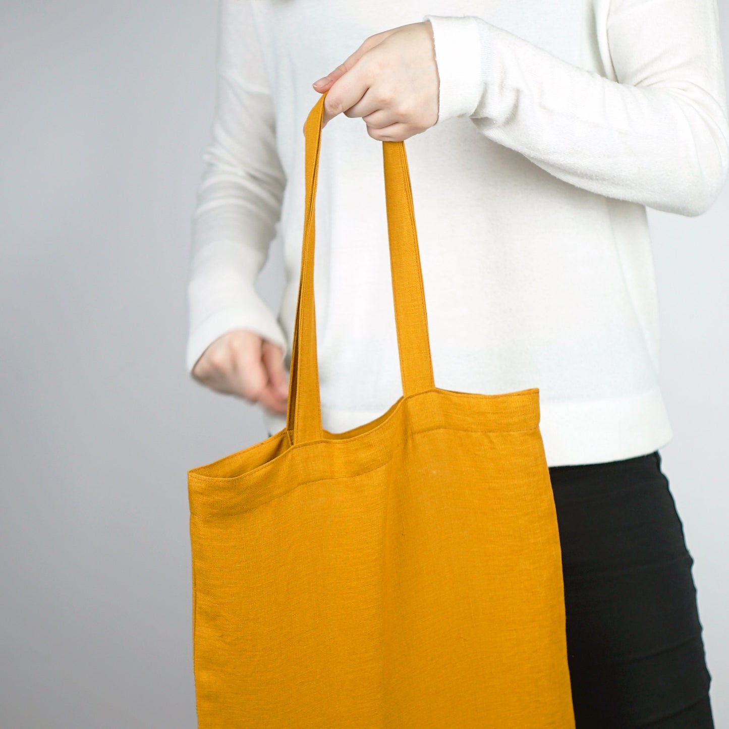 Eco-Friendly Stonewashed Linen Tote Bag