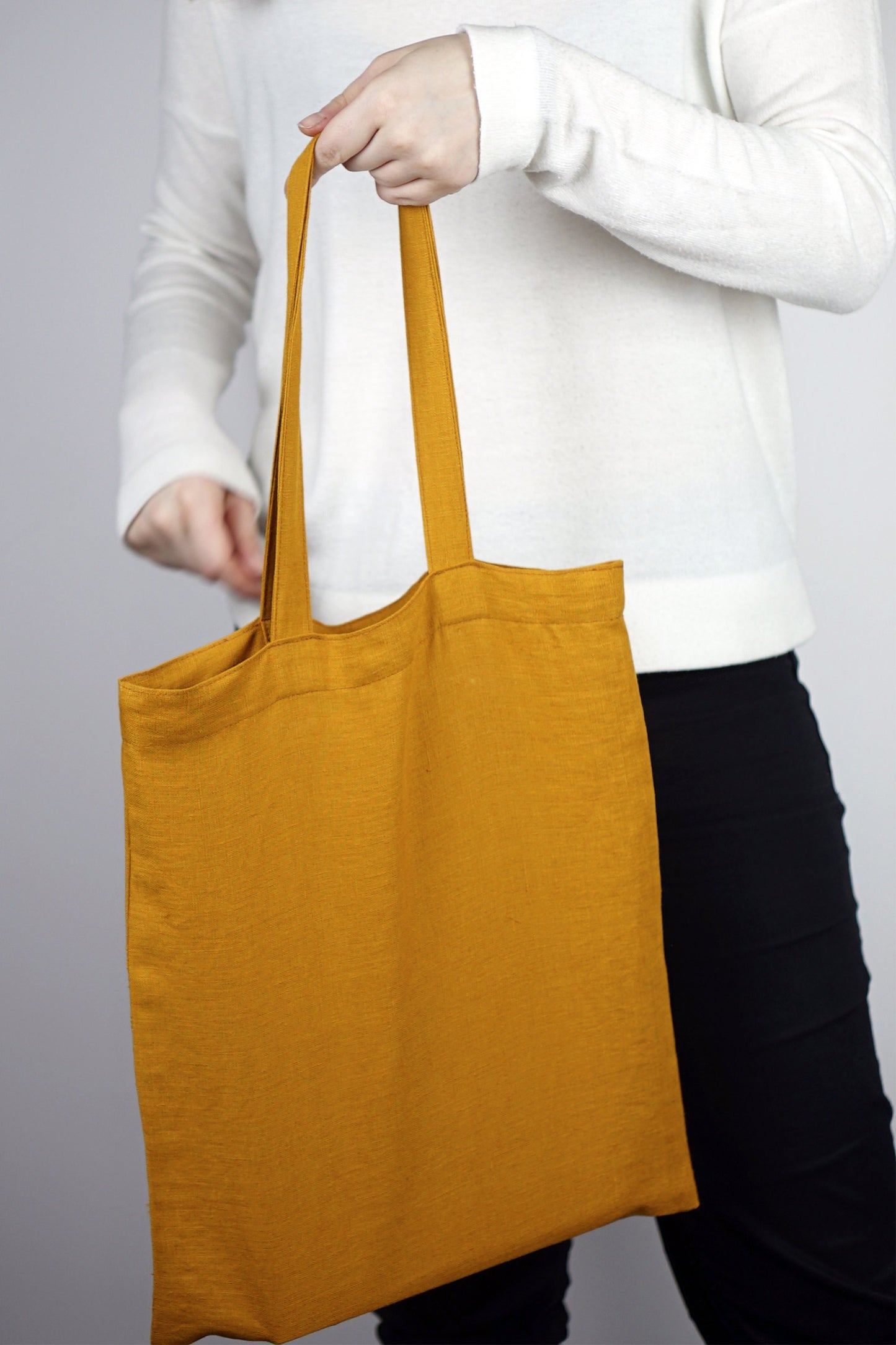 Eco-Friendly Stonewashed Linen Tote Bag