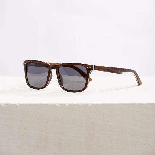 Rage Ebony-Look Wooden Sunglasses – Women’s Polarised Edition