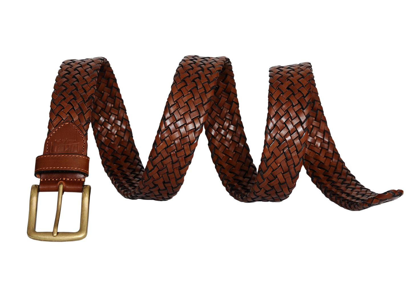 Galata Tan Woven Leather Men’s Belt – Classic Craftsmanship in a Warm Natural Shade