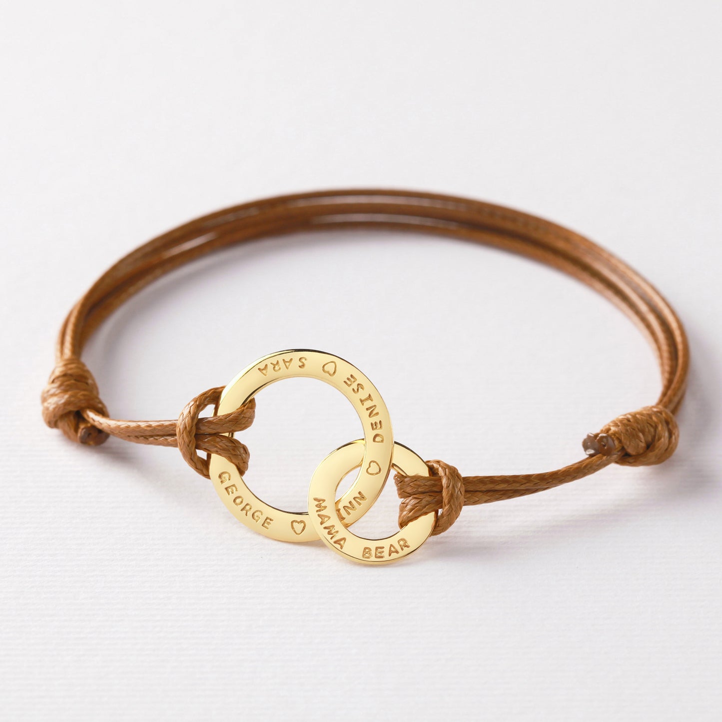 Personalised New Mum Bracelet with Engraved Rings