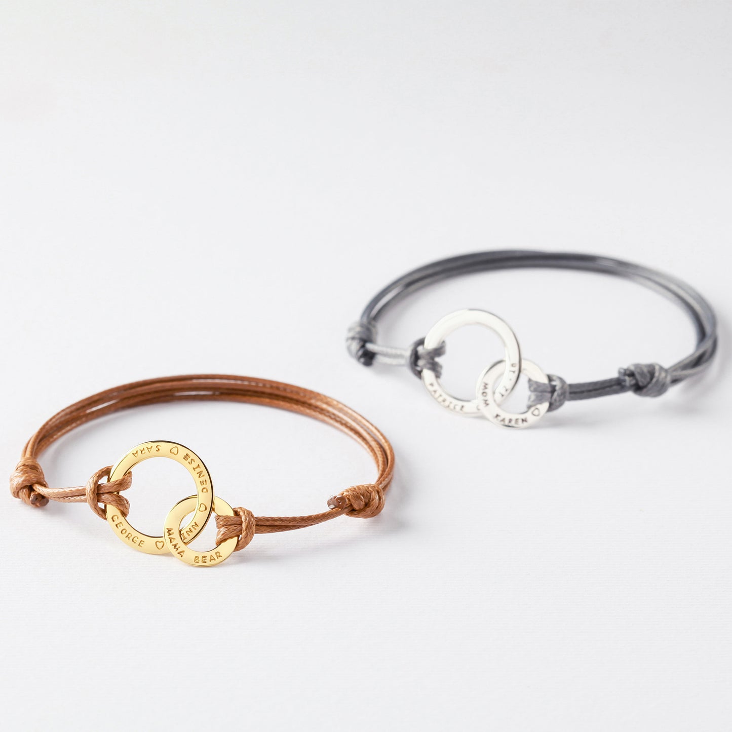 Personalised New Mum Bracelet with Engraved Rings