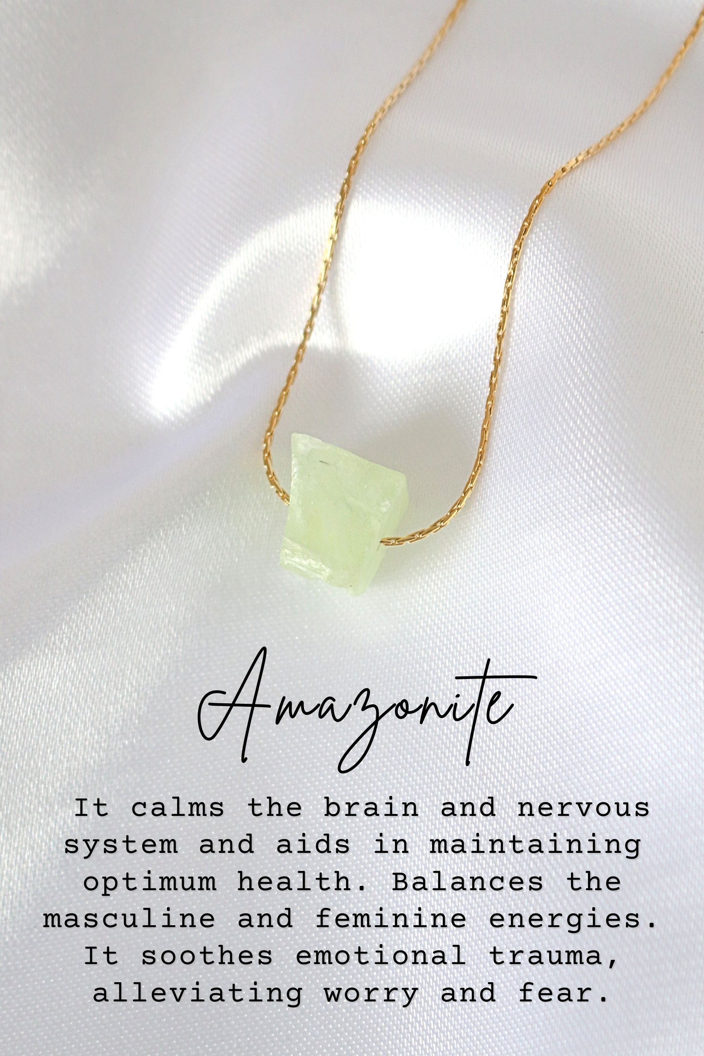 Raw Natural Crystal Pendant Necklace with 24K Gold-Plated Chain