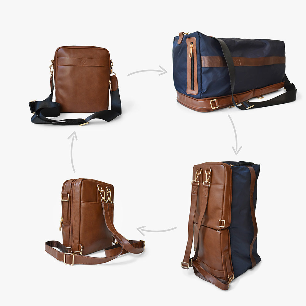 HOLIDAY 4-in-1 Convertible Travel Bag – Crossbody, Duffle & Backpack