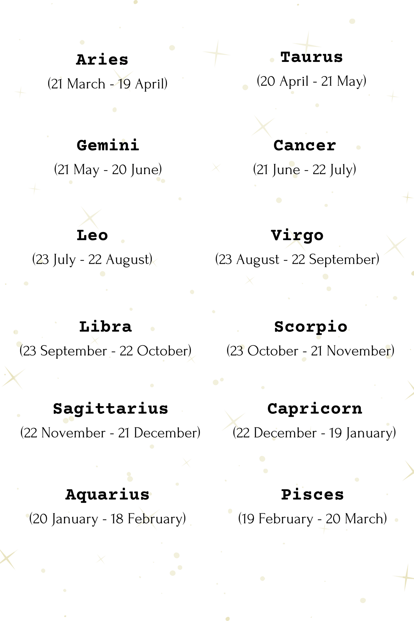 18 karat guld stjernetegn &amp; fødselssten halskæde 