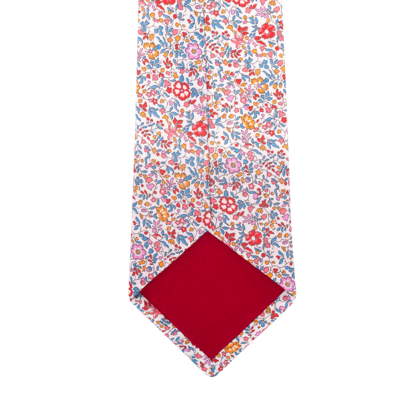 Blau und Rosa, Katie und Millie Liberty Baumwollkrawatte – Frische florale Eleganz