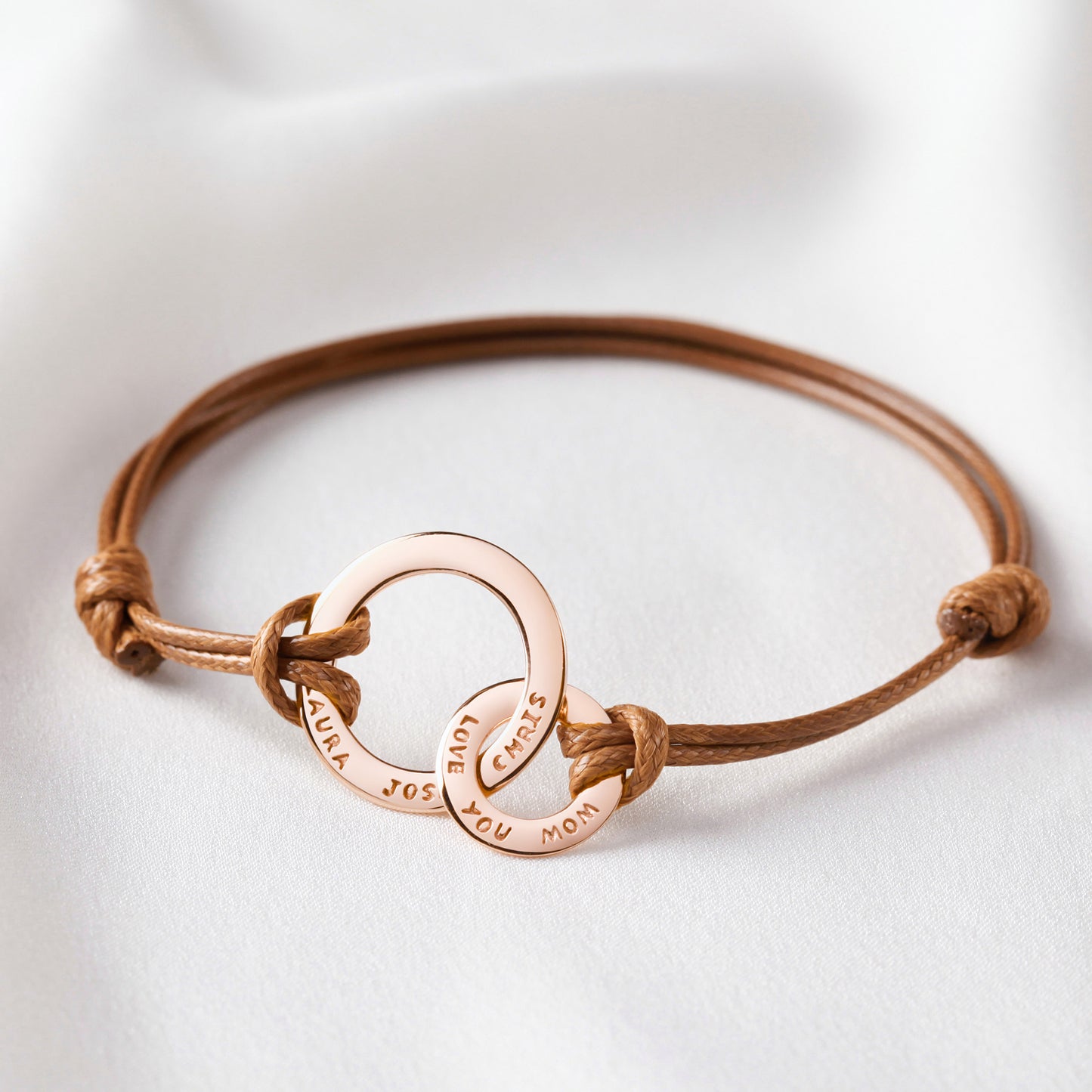 Personalised New Mum Bracelet with Engraved Rings