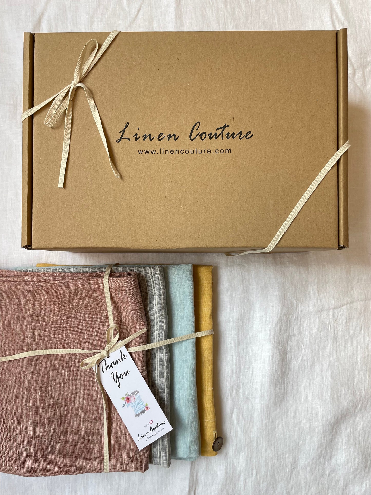 Amber Waffle Linen Towel Set