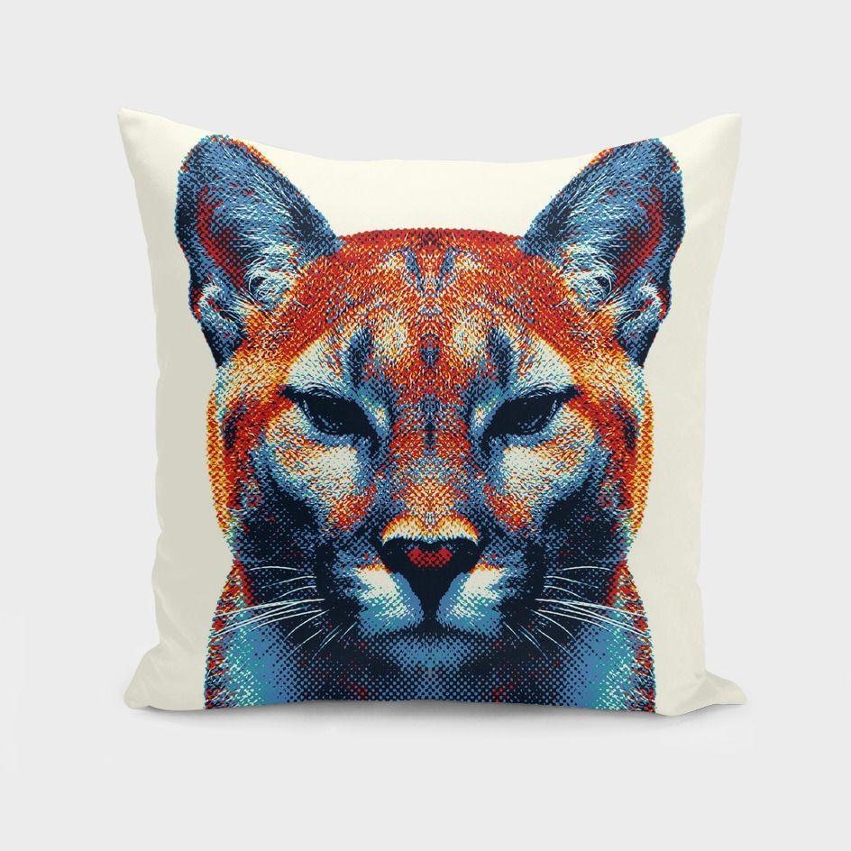 Colourful Puma Art Cushion Cover