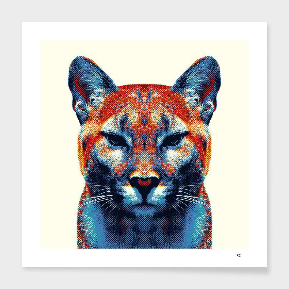 Colourful Puma Art Cushion Cover